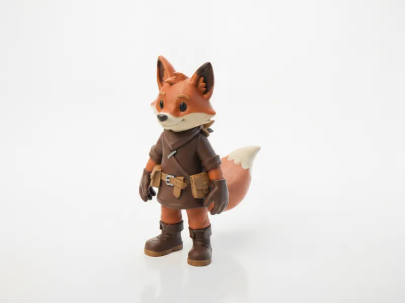 Fox Boy Anthropomorphic Animal Figurine 3D Printable