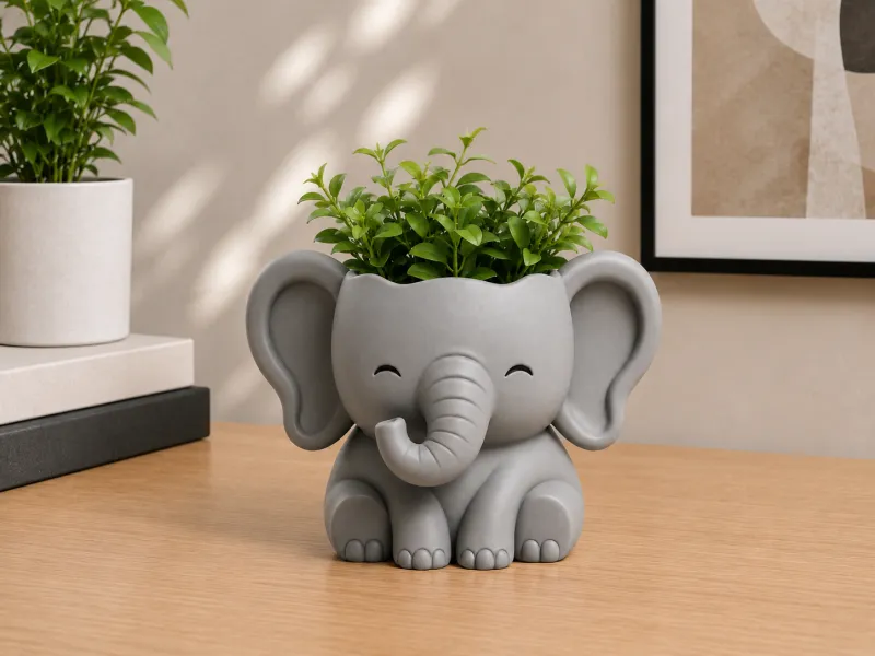 Cute Baby Elephant Planter Pot
