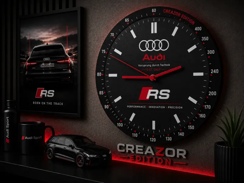 Relógio de Parede Interchangeável – Edição Audi RS