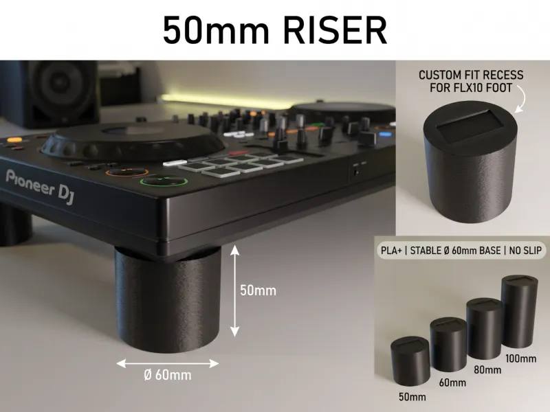 AlphaTheta Pioneer FLX10 Cylindrical Risers 10mm to 100mm
