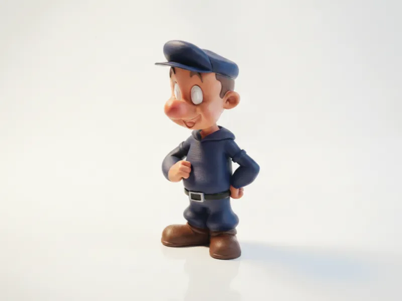 Popeye Figurine Cartoon Character 3D Printable