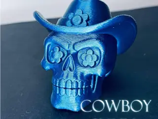 Cowboy skull head decor
