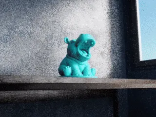Cute Yawning Hippo