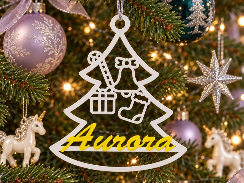 Ornamento de Natal Aurora em Forma de Árvore