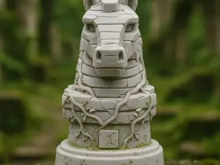 Chess Knight Stone Golem