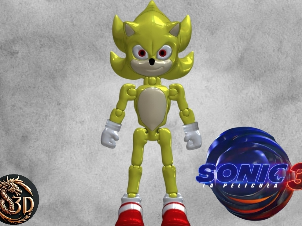 Supersonic Rigged Model Board Games & Card Games STL Download - Figura Articulada Super Sonicby ...
