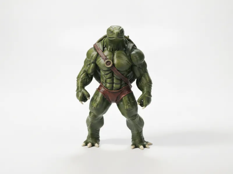 Figurine de Tortue Guerrière Personnage Fantastique Imprimable en 3D