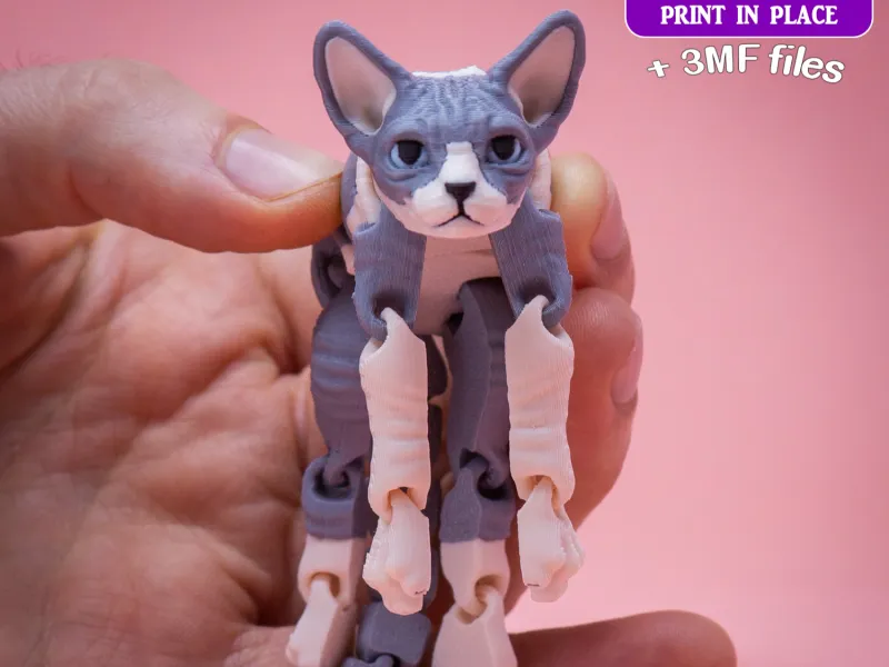 リアルなスフィンクス猫のフィジェットトイ (#93)