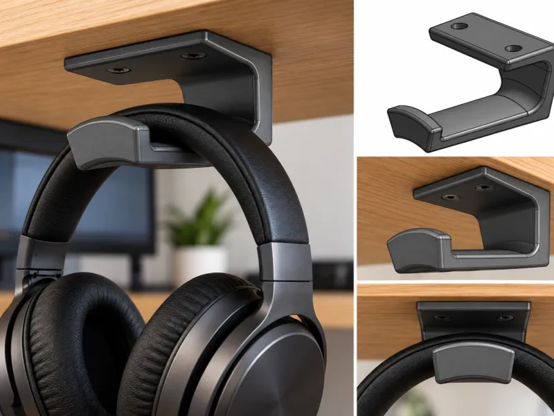Under Desk Headphone Mount