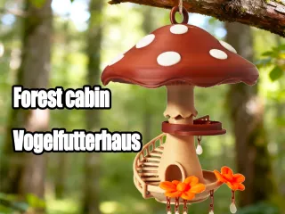 Forest cabin-Vogelfutterhaus 林间小屋-喂食器