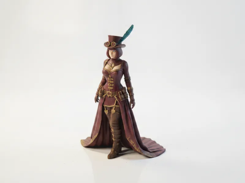 Victorian Lady Figurine Female Character 3D Printable