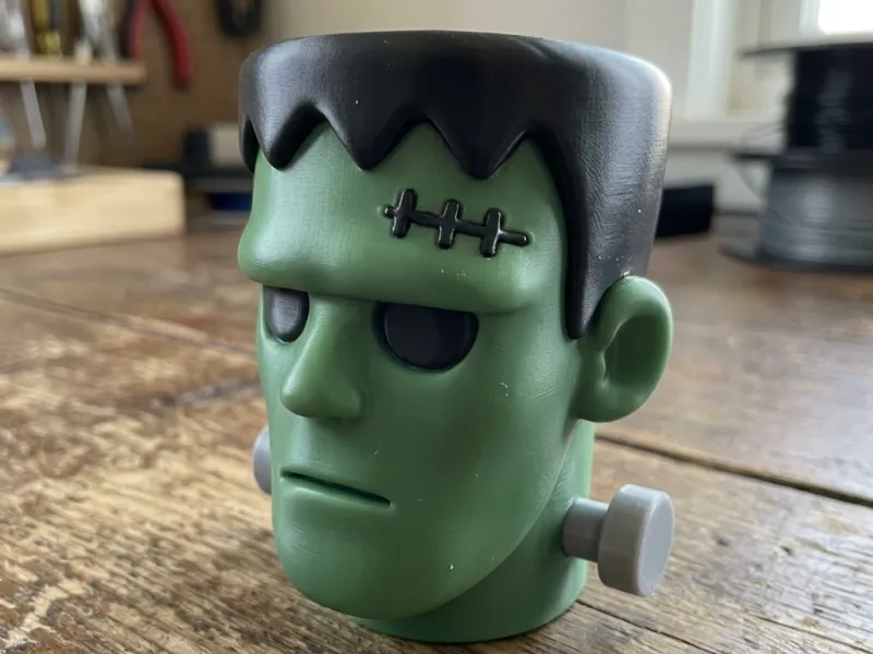 Stylized Frankenstein monster head