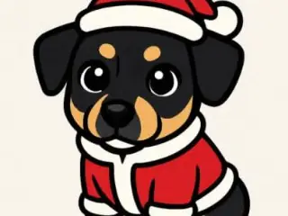 santa dog