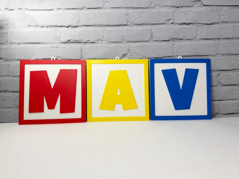 Large Baby block wall art