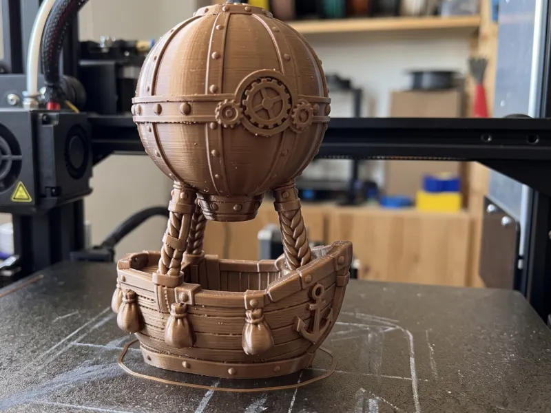Sky-Skiff Steampunk: Balão de Ar Quente de Fantasia [Compatível com FDM]