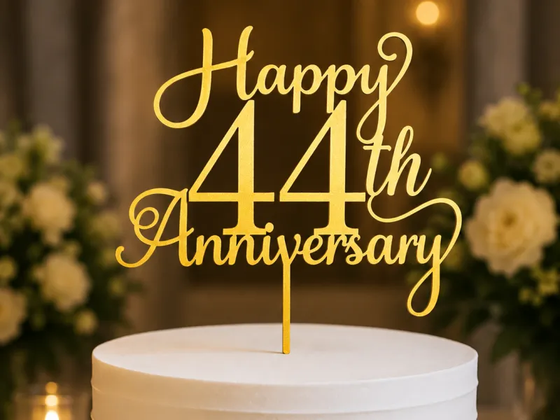 44th Anniversary Cake Topper