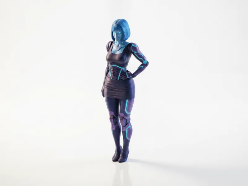 Figurine de Fille Bionique Statue Féminine Imprimable en 3D