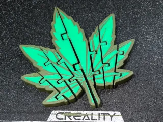 Flexi Green Leaf Articulated Botanical Fidget Toy 2or1 Color