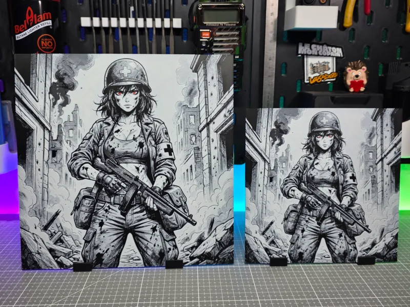 Anime Meisje Medic US - Hueforge - 4 Kleuren