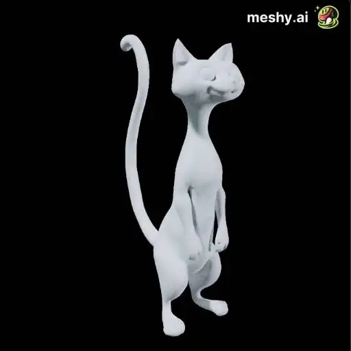 Cat with long tail