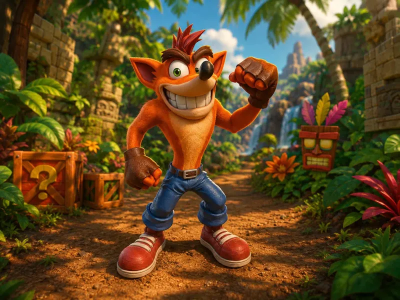 Crash Bandicoot from the PlayStation world