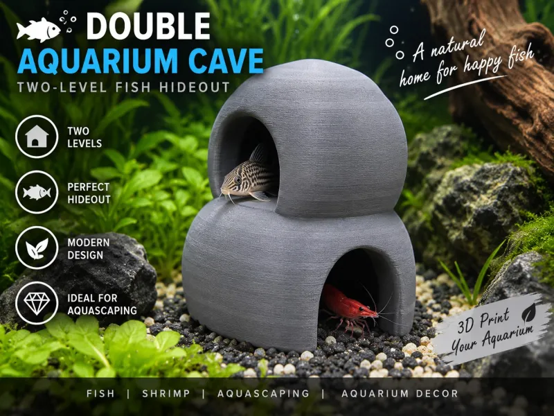 Doppelte Aquarienhöhle – Zweistöckiges Fischversteck