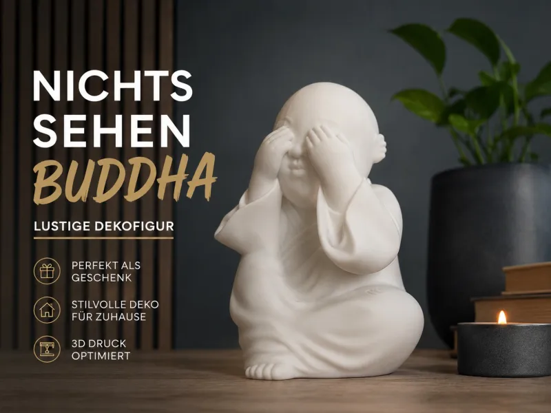 🧘 See No Evil Buddha – Decorative Figurine