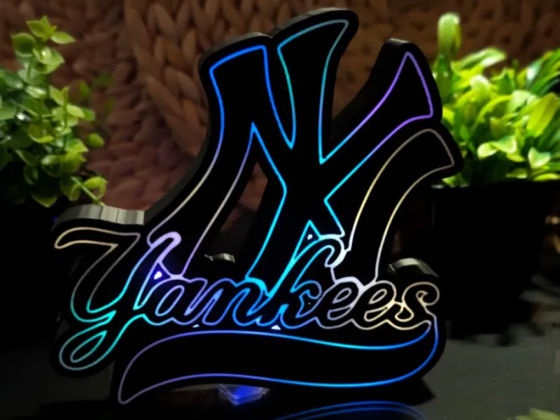 New York Yankees LED Lightbox Lamp - Baseball MLB Team Logo