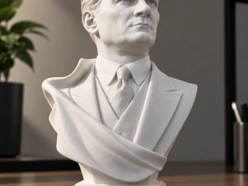 Mustafa Kemal Atatürk Büste – Detaillierte, 3D-druckbare Skulptur