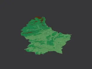 Cantons of Luxembourg. 3D Map puzzle (12-piece)