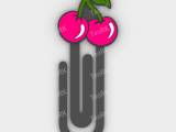 Paperclip cherry - bookmark-0