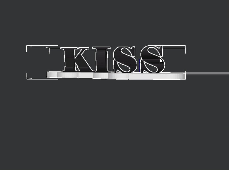 Ambigramme LOVE KISS