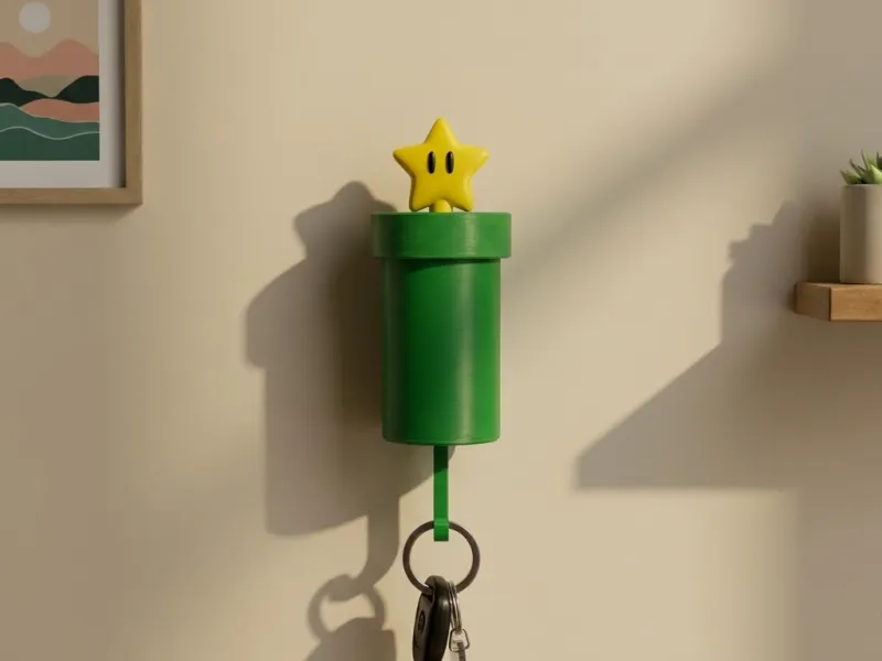 Super Mario Wall-Mounted Key Holder - Star