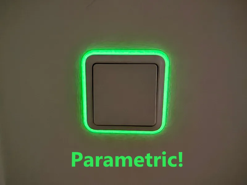 Parametric Glowing Frame for Light Switch and Power Outlet (