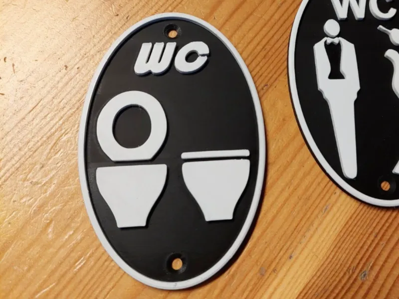 WC Toilet Door Symbol 3