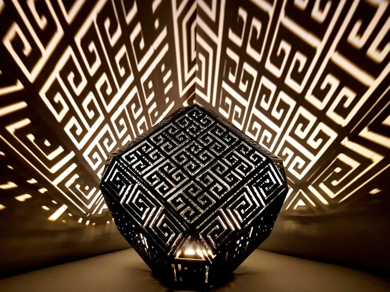 Greek Meander Lamp
