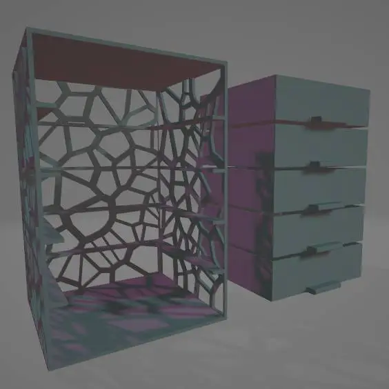 Modern Jewelry Screw 5 Drawer Box