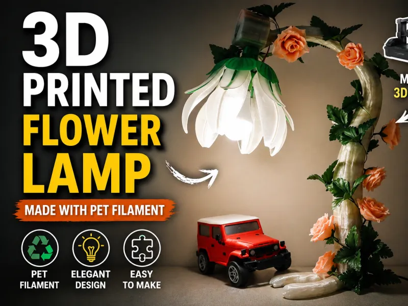 Lampe Fleur Imprimée en 3D DIY 🌸