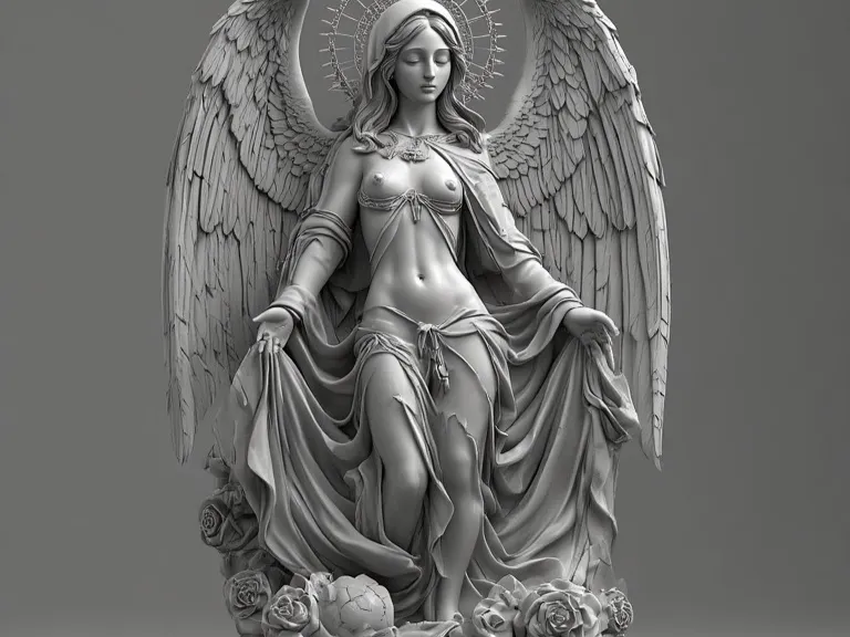 FEMALE ANGEL NUDE SCULPTURE