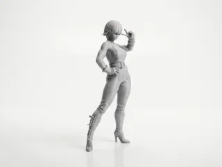 Cool Bodysuit Lady Figurine Female Figure 3D Printable