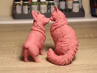 Loving dog and cat