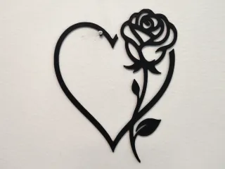 rose coeur