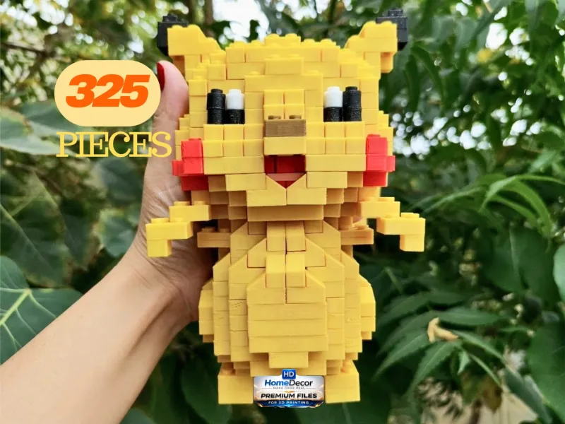 Pikachu Bricks Lego Style