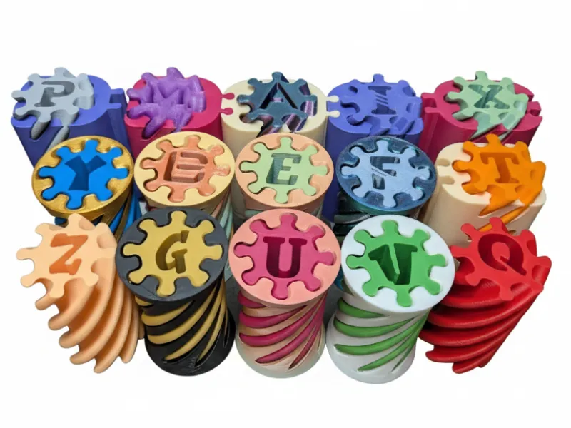 Spiral Vortex Alphabet Fidgets Passthrough Toy