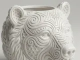 Bär - Kopf Hexa Design - Behälter - Blumentopf-0