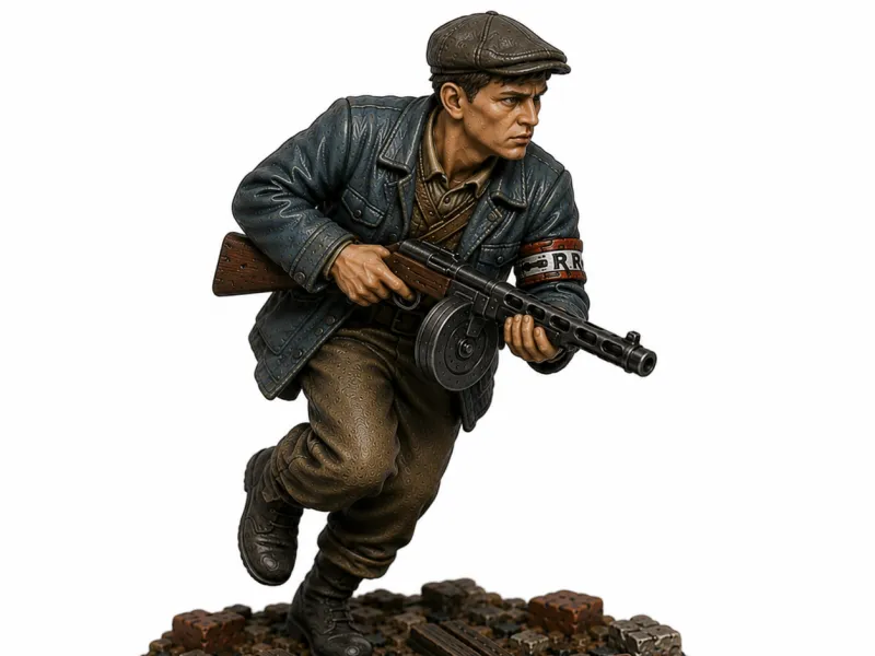 opstandige jongen met PM in 32 mm en 1/35 voor tabletop