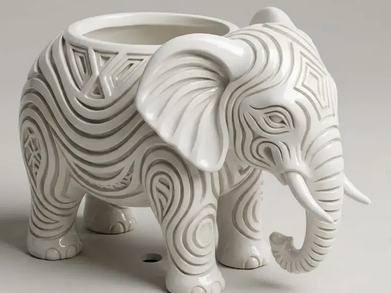 Elefant, Hexa Behälter - Blümentopf