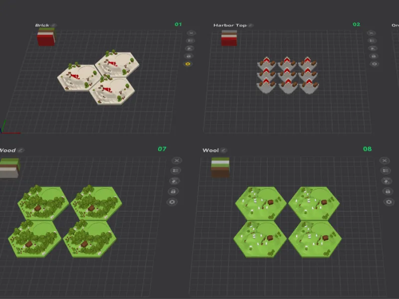 CATAN Tarzı Kutu Oyunu 4 Oyunculu Temel Sürüm, Çok Renkli CFS