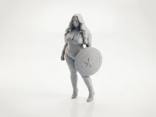 Thick Captain America Figurine Marvel 3D Printable