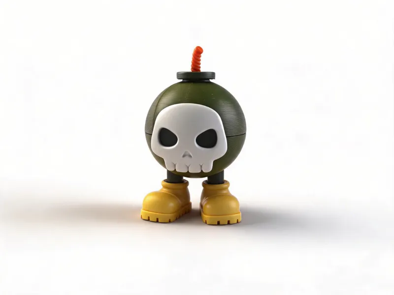 Bomb Man Puzzle Toy – Multi-Color Print Version with Storage